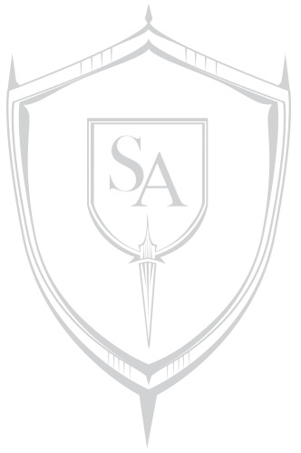 Shield with the letters SA on it